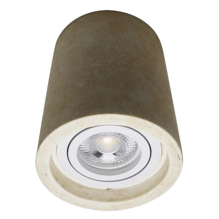 Concrete surface mounted downlight beige, Marcella