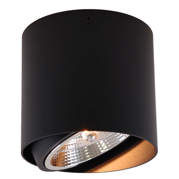 Modern surface mounted downlight black, Mario