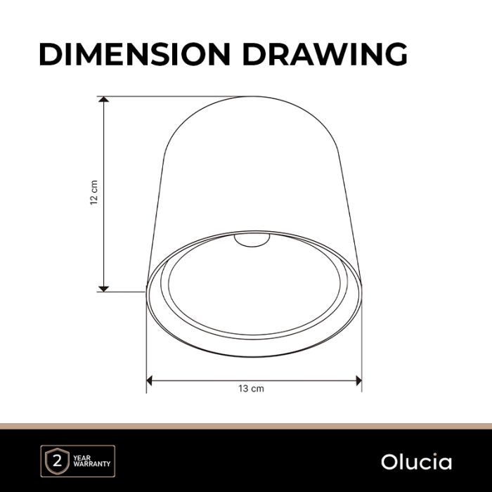 Modern surface mounted downlight black, Mario