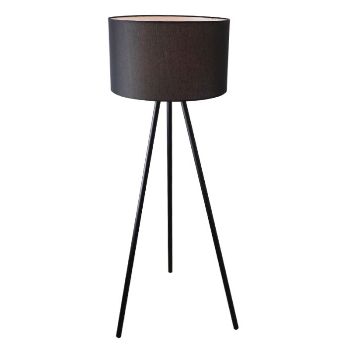 Modern floor lamp black, Janou, with switch