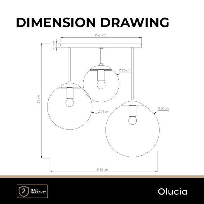 Design ceiling light black, Dolf