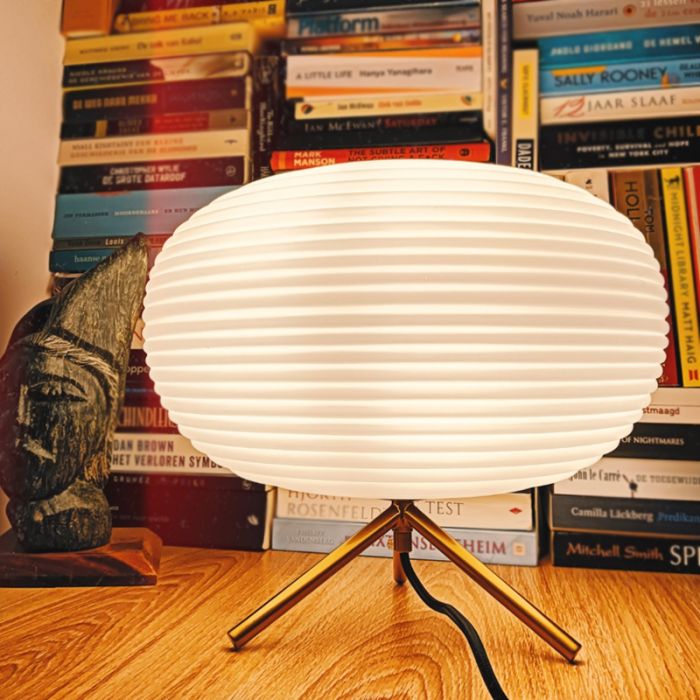 Modern table lamp white, Davide, with switch