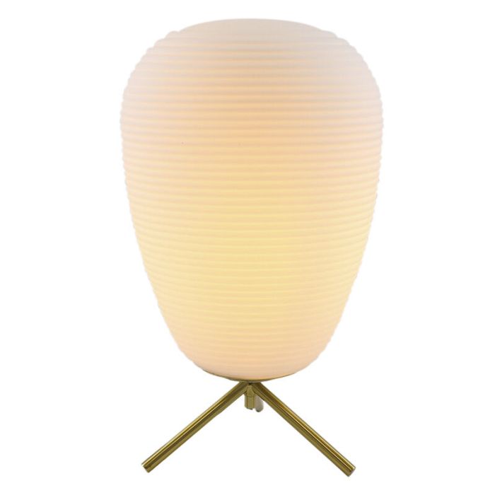 Modern table lamp white, Davide, with switch