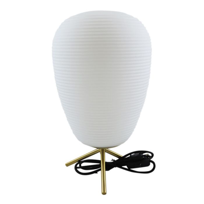 Modern table lamp white, Davide, with switch