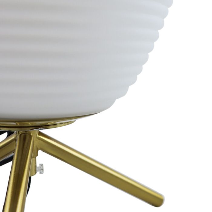 Modern table lamp white, Davide, with switch