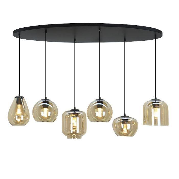 Modern pendant light amber, Caia