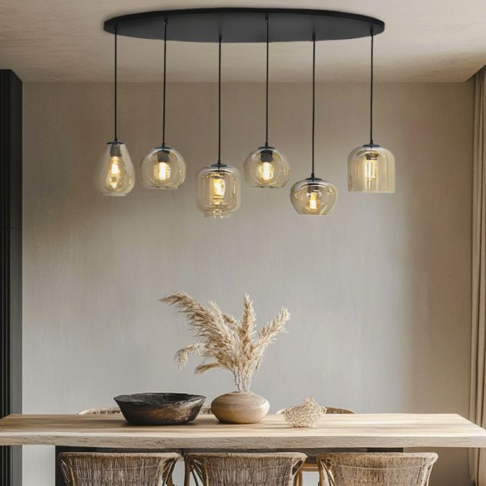 Modern pendant light amber, Caia