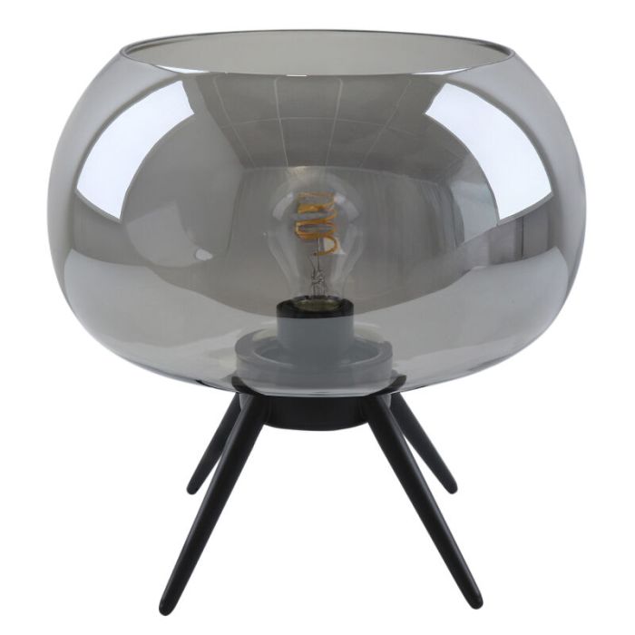 Design table lamp grey, Vidro, with switch