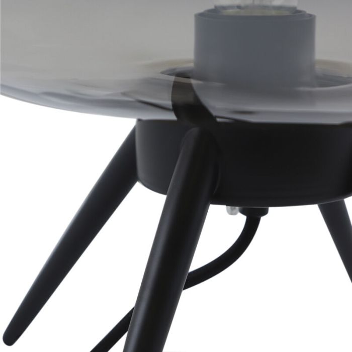 Design table lamp grey, Vidro, with switch