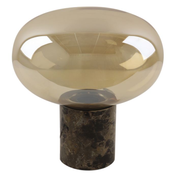 Marble table lamp amber, Alan, with switch