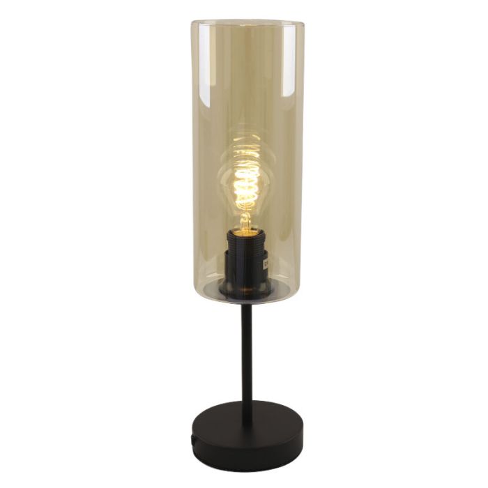 Modern table lamp amber, Gaya, with switch