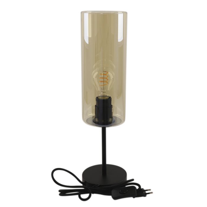 Modern table lamp amber, Gaya, with switch