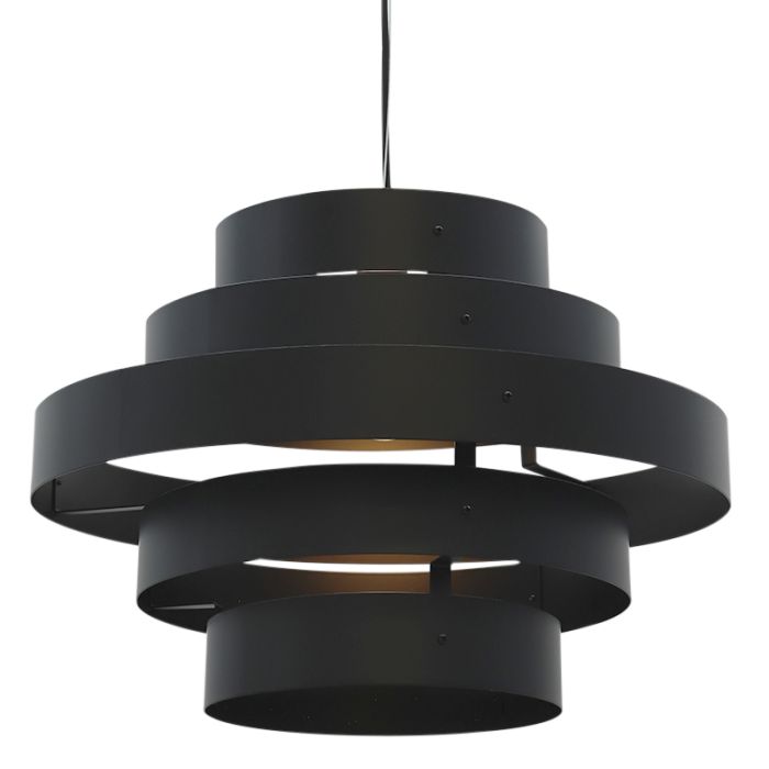 Rustic pendant light black, Jana