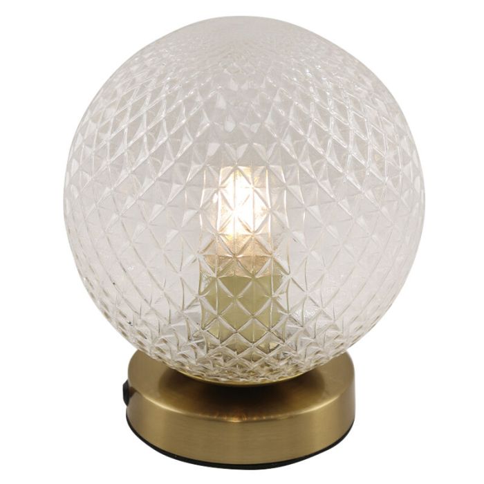 Retro table lamp transparent, Johnson, with switch