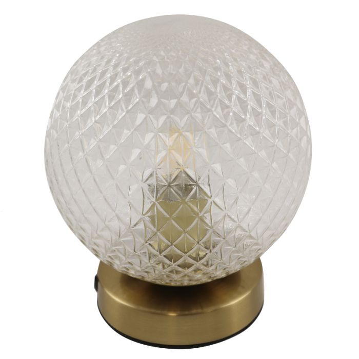 Retro table lamp transparent, Johnson, with switch