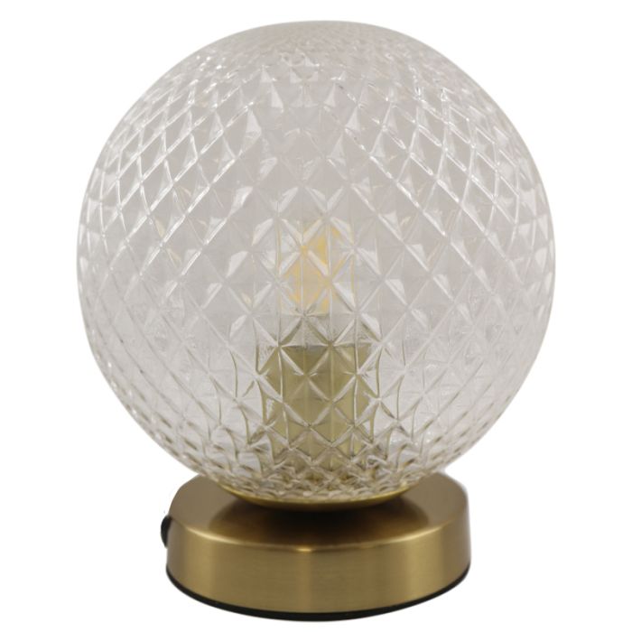 Retro table lamp transparent, Johnson, with switch