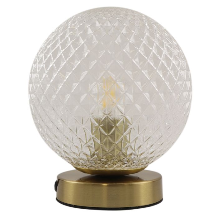 Retro table lamp transparent, Johnson, with switch