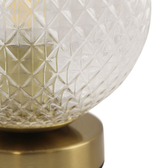 Retro table lamp transparent, Johnson, with switch