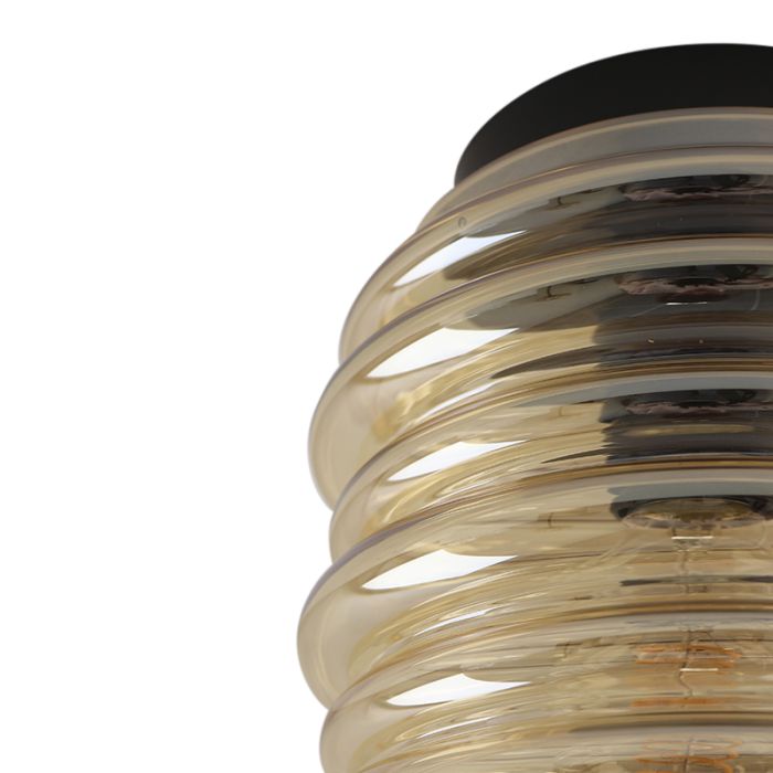 Glass ceiling light amber, Karen