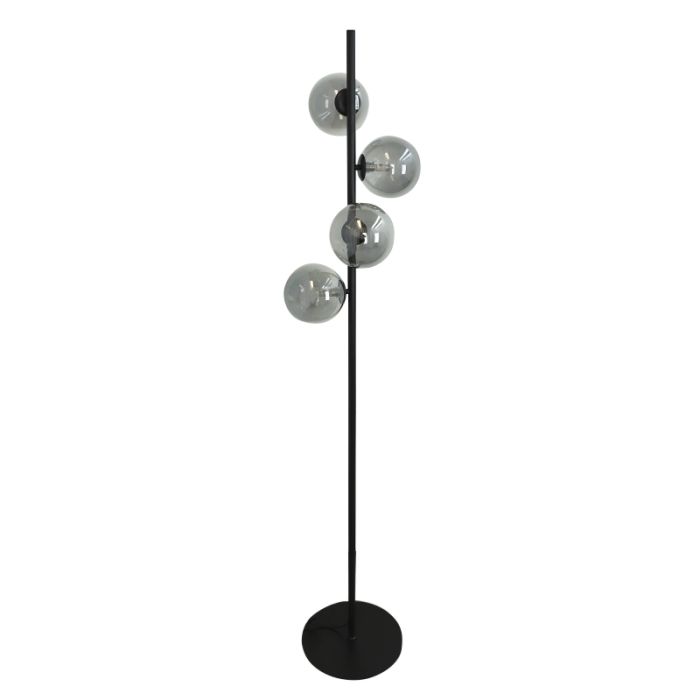 Design floor lamp grey, Remo, with switch