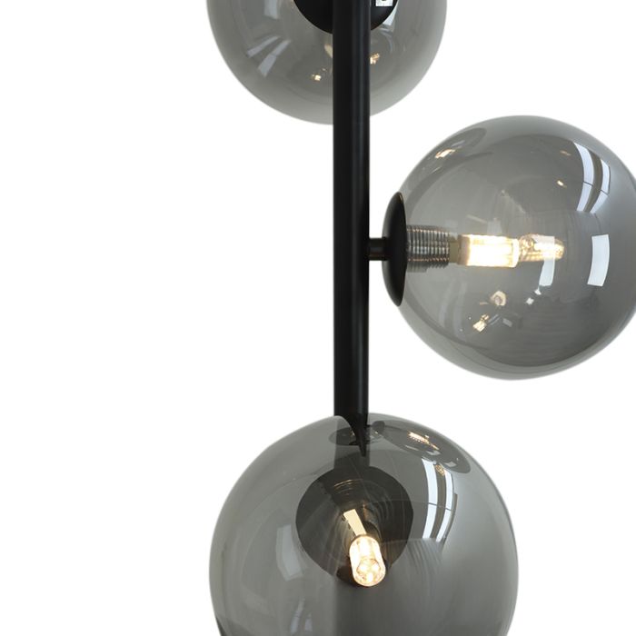 Design floor lamp grey, Remo, with switch