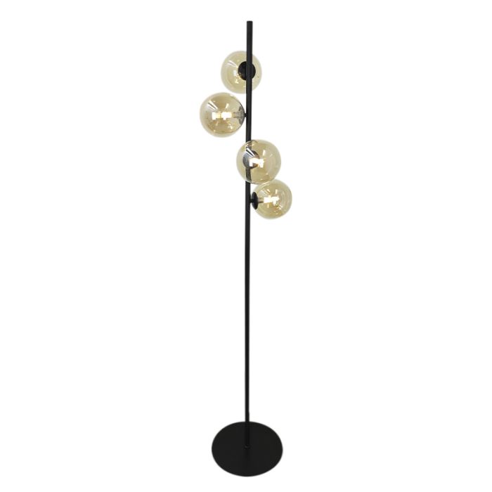 Design floor lamp amber, Remo, with switch