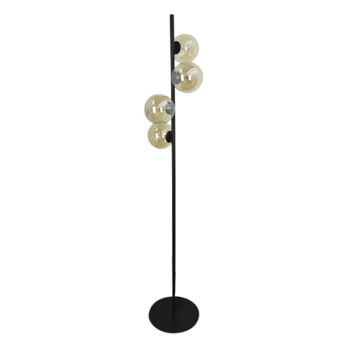 Design floor lamp amber, Remo, with switch