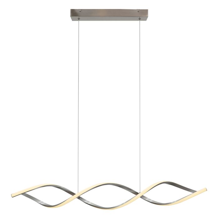 Design pendant light silver, Kuno, 45W, 3000K LED, 3-step dimmable