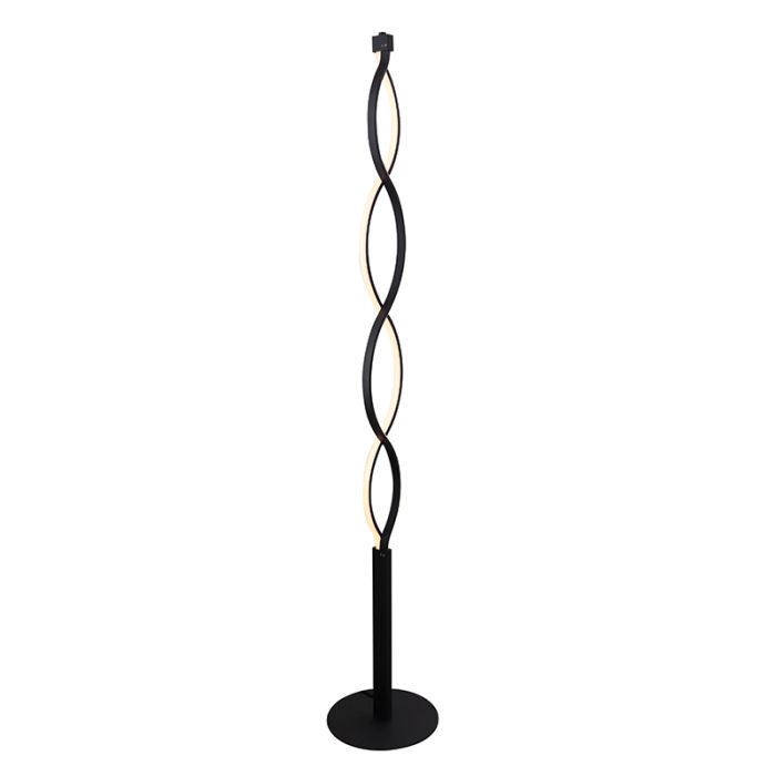 Design floor lamp black, Kuno, 36W, 3000K LED, 3-step dimmable