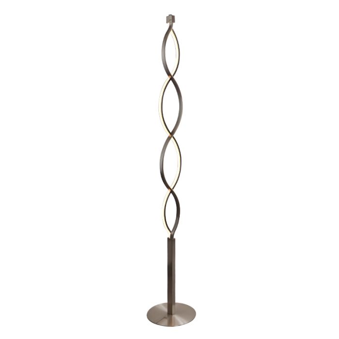 Design floor lamp silver, Kuno, 36W, 3000K LED, 3-step dimmable