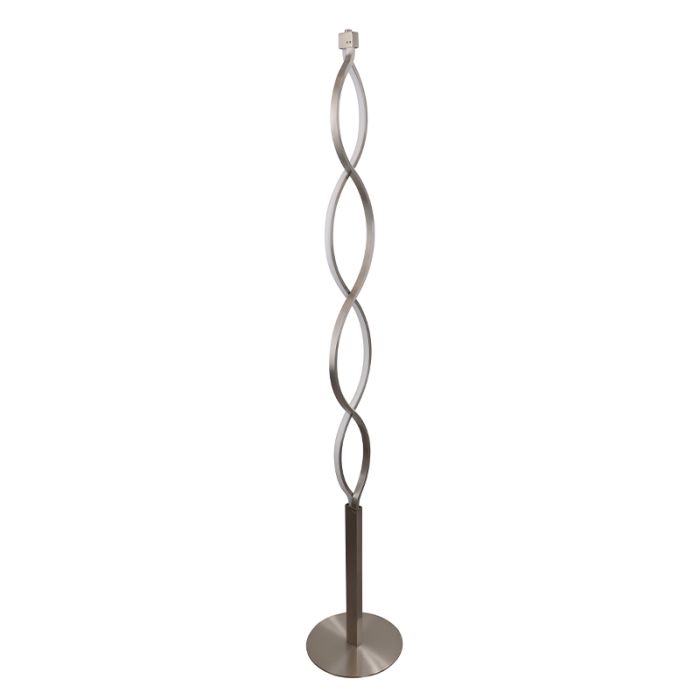 Design floor lamp silver, Kuno, 36W, 3000K LED, 3-step dimmable