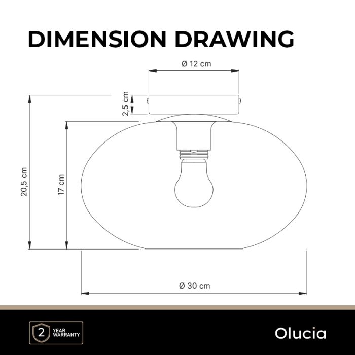 Design ceiling light amber, Luca