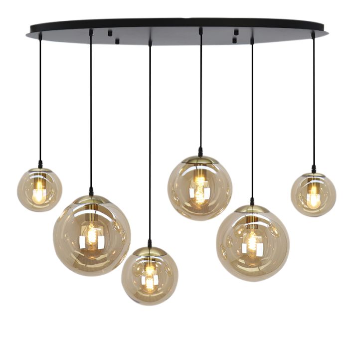 Design pendant light amber, Dolf