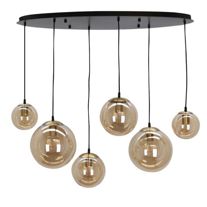 Design pendant light amber, Dolf