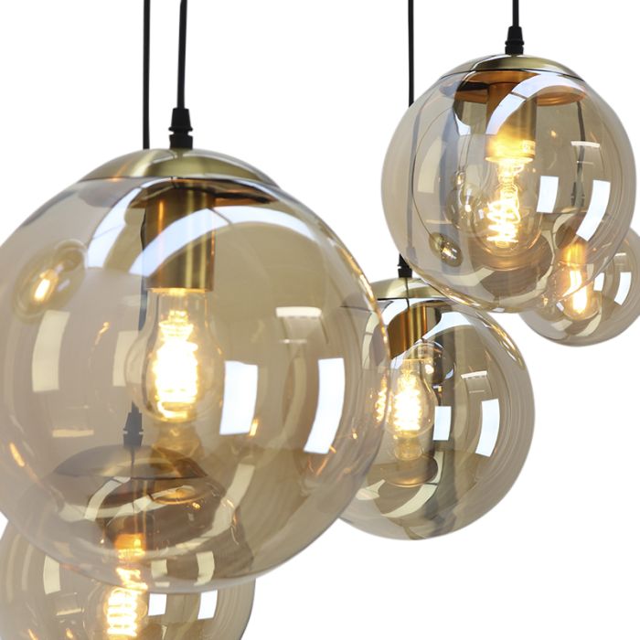 Design pendant light amber, Dolf