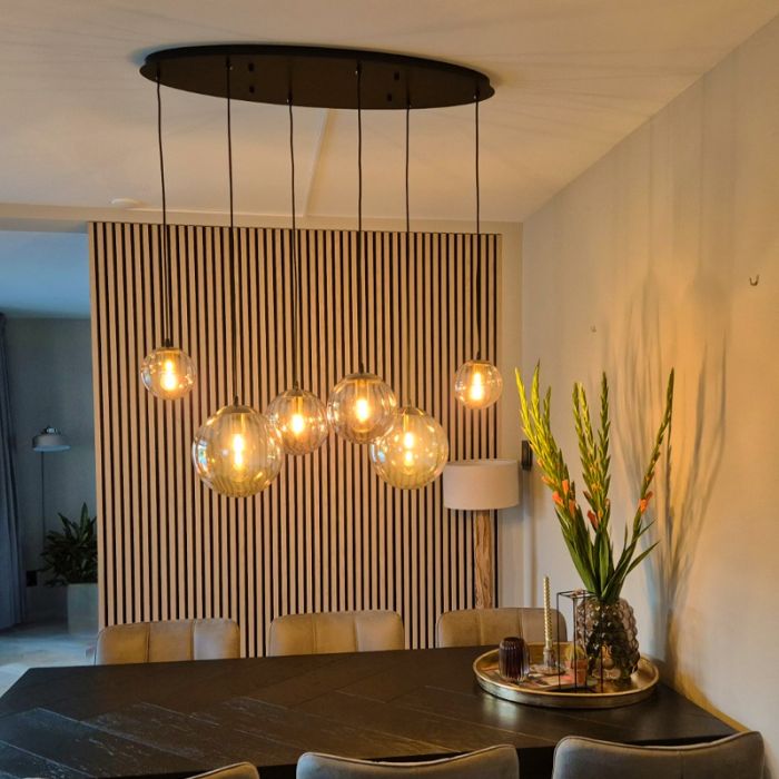 Design pendant light amber, Dolf