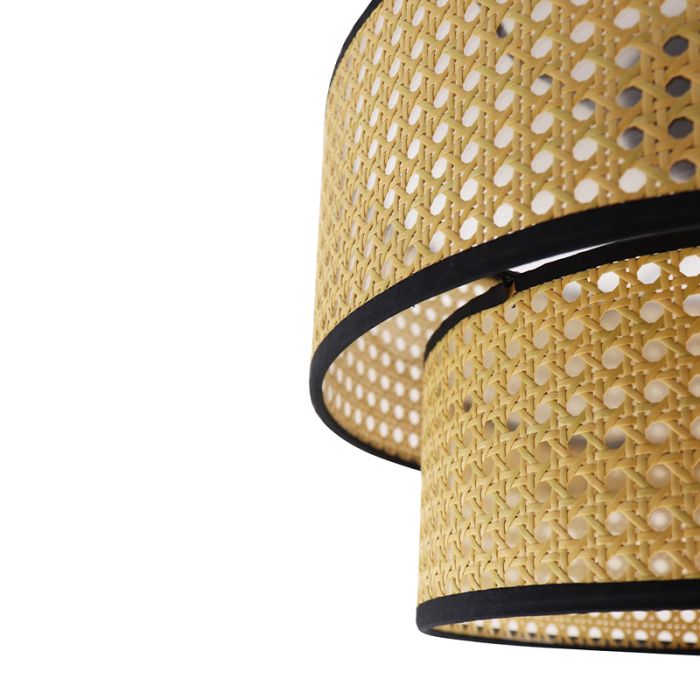 Rattan ceiling light brown, Kirsten