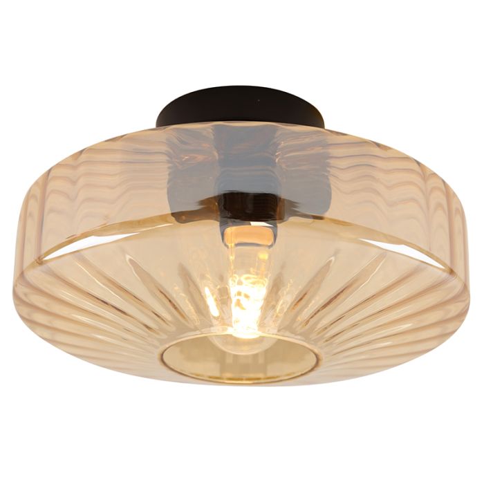 Design flush ceiling light amber, Sevda