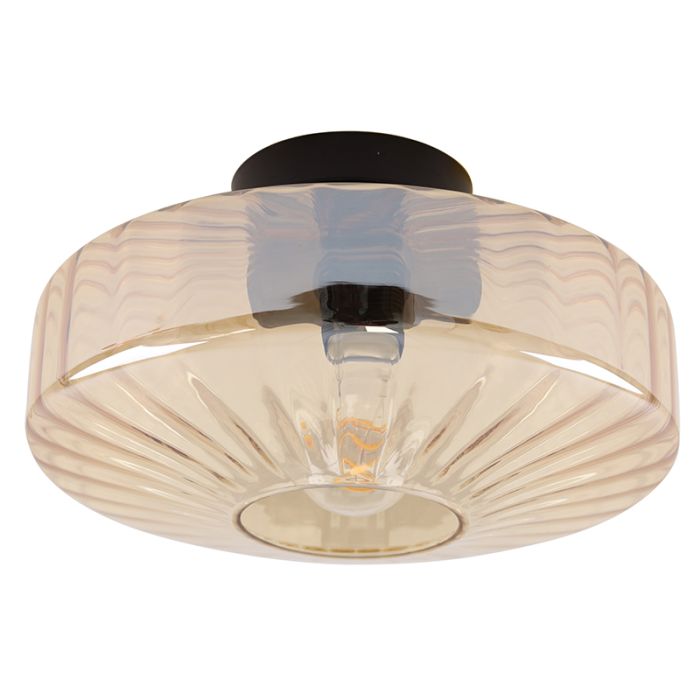 Design flush ceiling light amber, Sevda