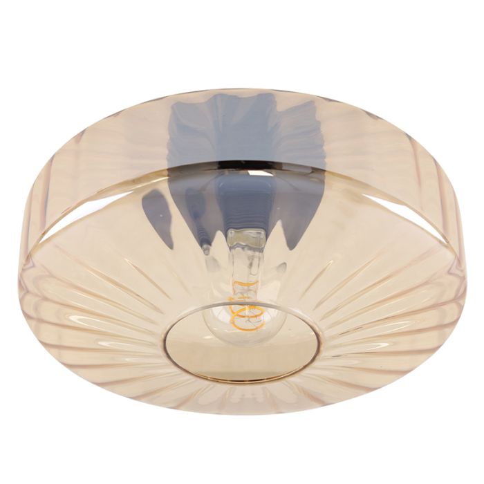 Design flush ceiling light amber, Sevda