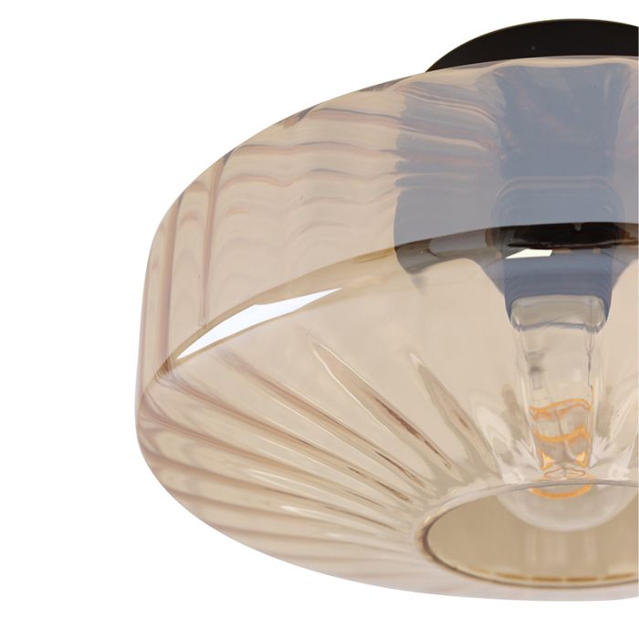 Design flush ceiling light amber, Sevda