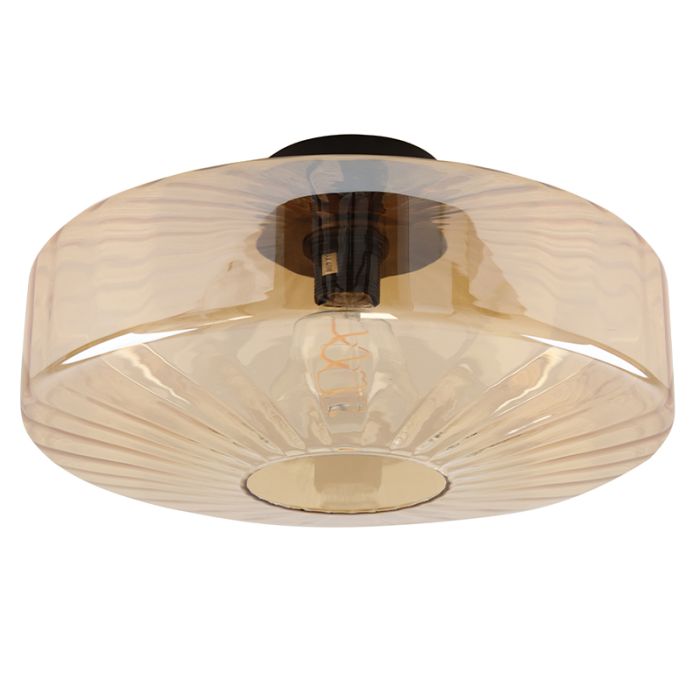 Design flush ceiling light amber, Sevda