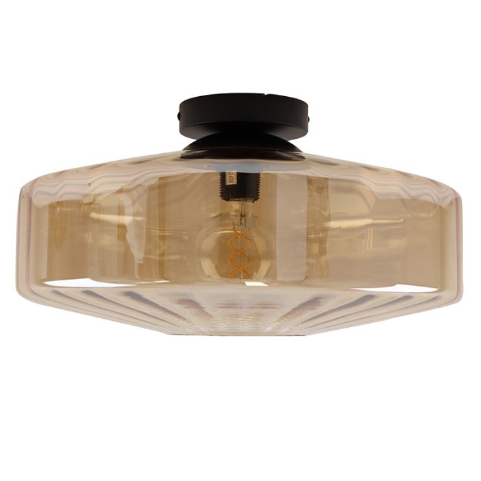Design flush ceiling light amber, Sevda