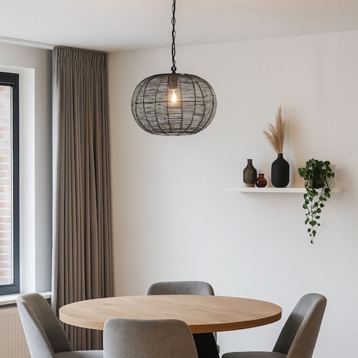 Industrial pendant light black, Phebe