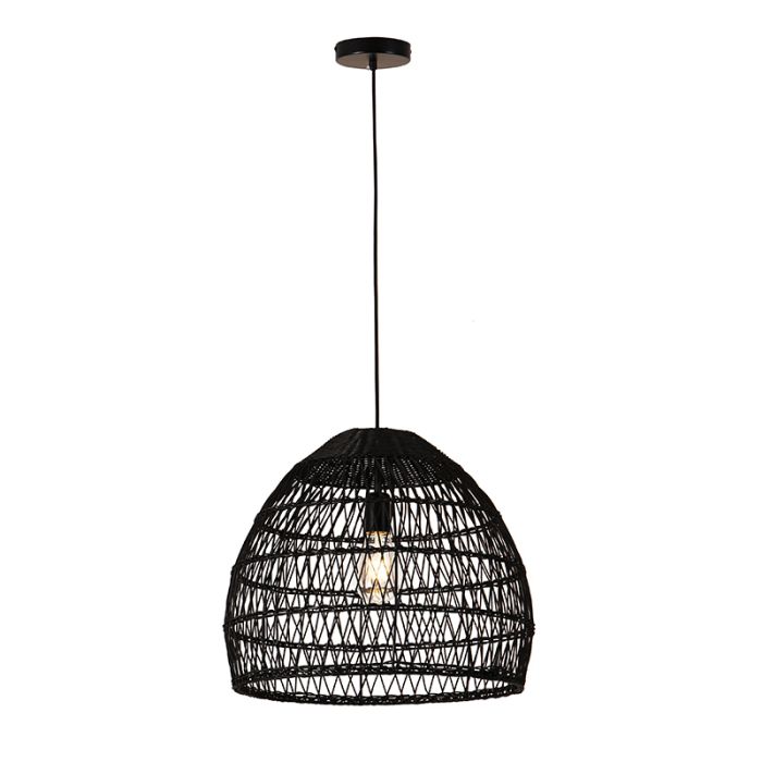 Rattan pendant light black, Rosa