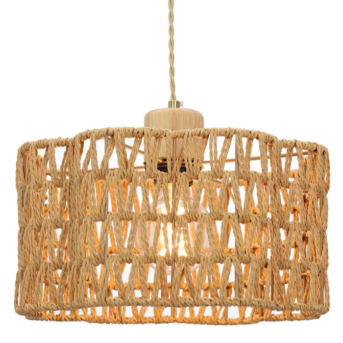Paper pendant light brown, Mickey