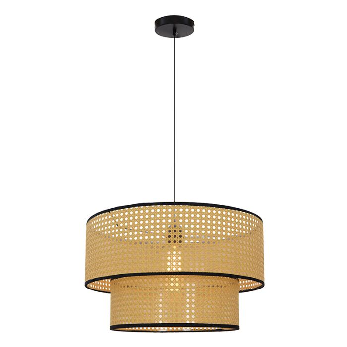 Rattan pendant light brown, Kirsten