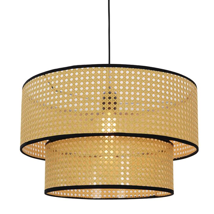Rattan pendant light brown, Kirsten