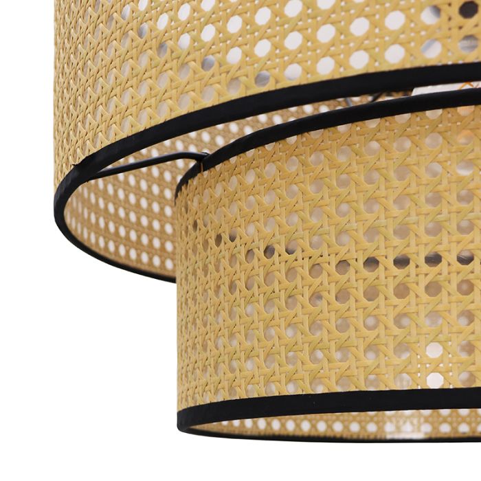 Rattan pendant light brown, Kirsten