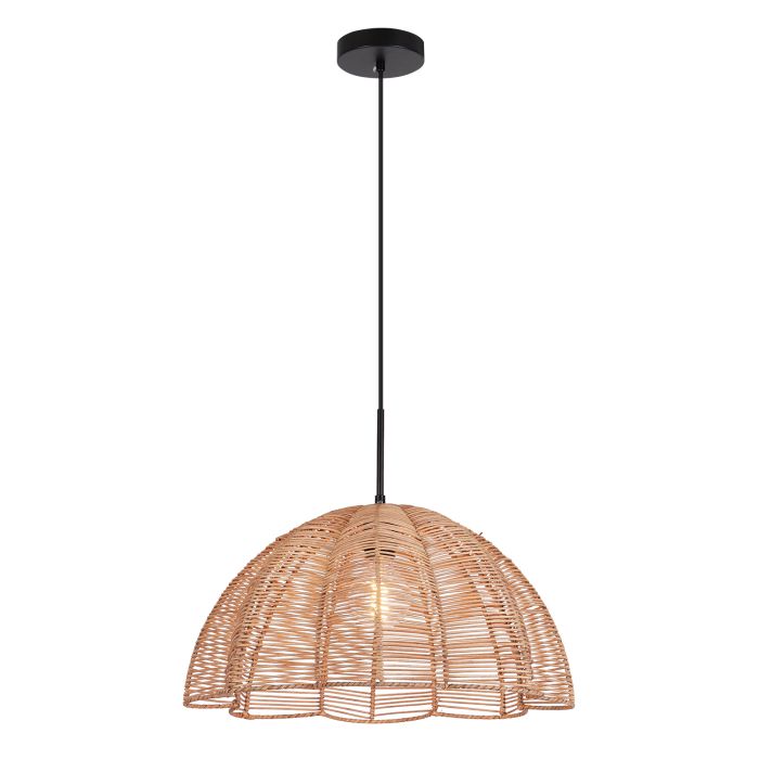 Rattan pendant light brown, Heather